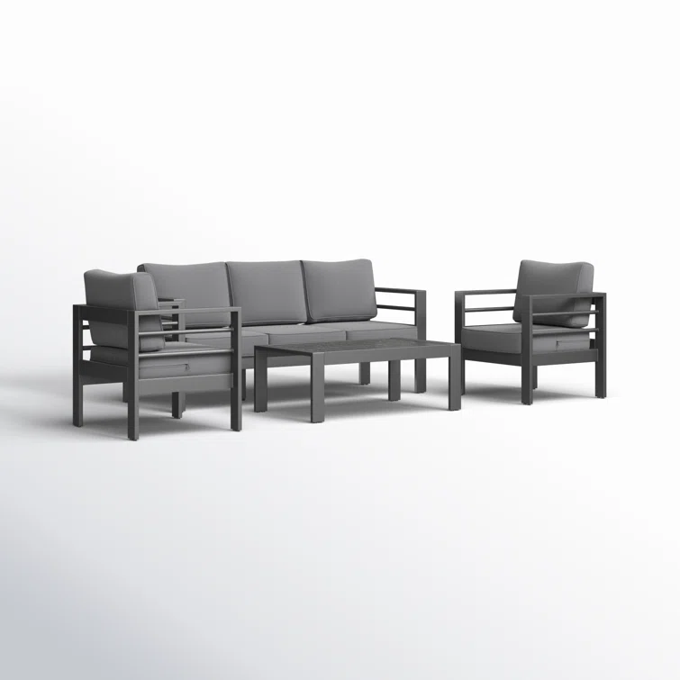 Rolston 5 - Person Outdoor Seating Group with Cushions