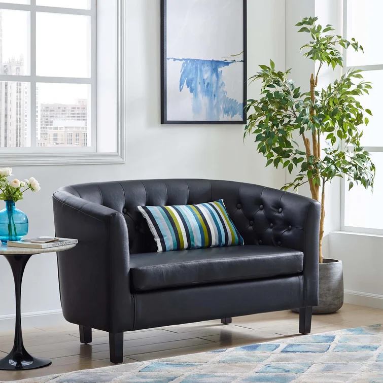 Modway Copper Grove Pisino Upholstered Vinyl Loveseat