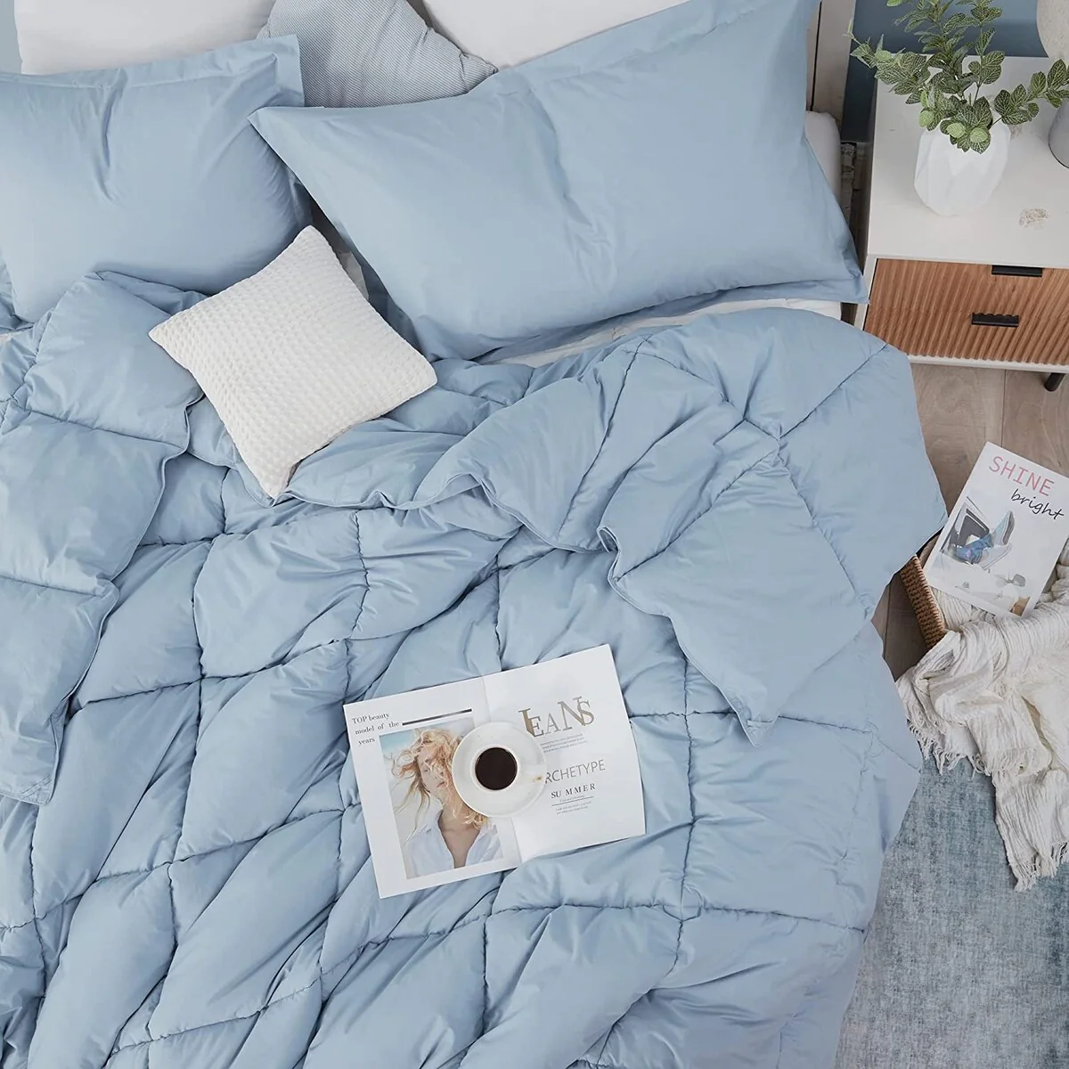 Snorze? Cotton Cloud Comforter - Coma Inducer? - Dusty Blue