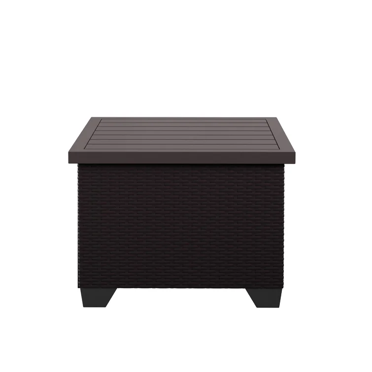 Anastase 12 Piece Wicker Outdoor Sectional Seating Group with Storage Coffee Table and End Tables