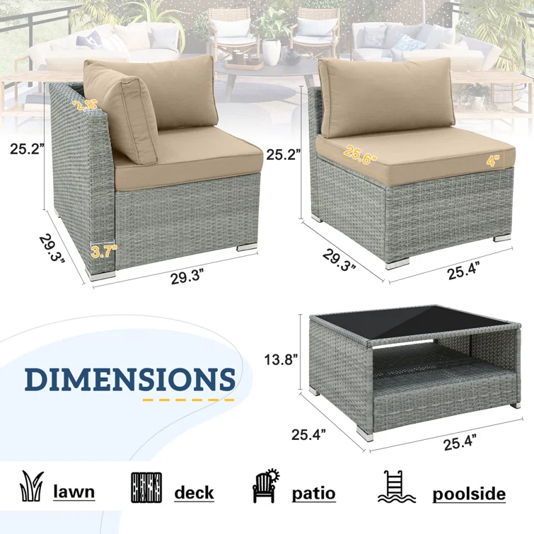 Outdoor Seating Group with Cushions