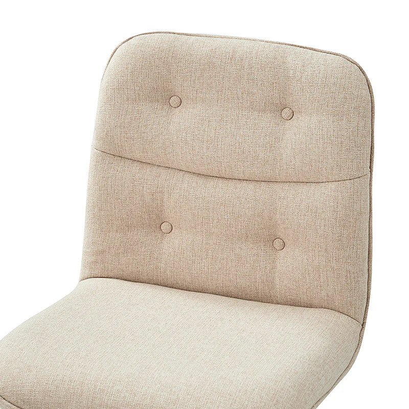 Leonhard Upholstered Swivel Task Chair: Plush Velvet Feel with Linen-Inspired Fabric, Adjustable Height, and Wheels