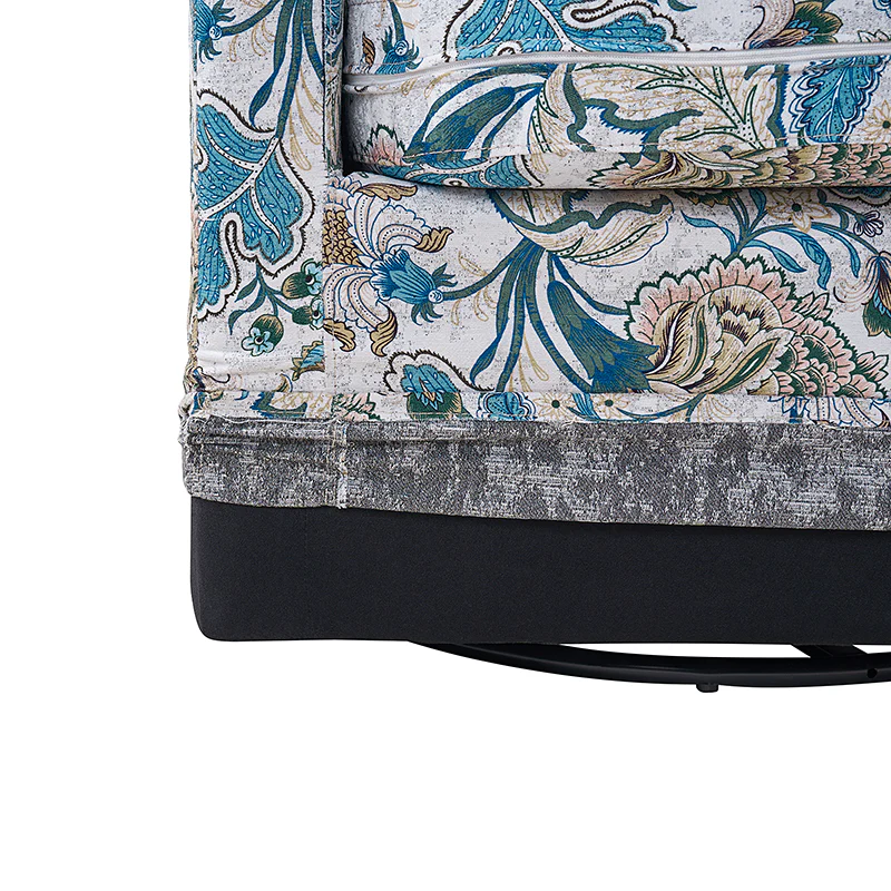 Claudius Upholstered Slipcovered Swivel Barrel Chair