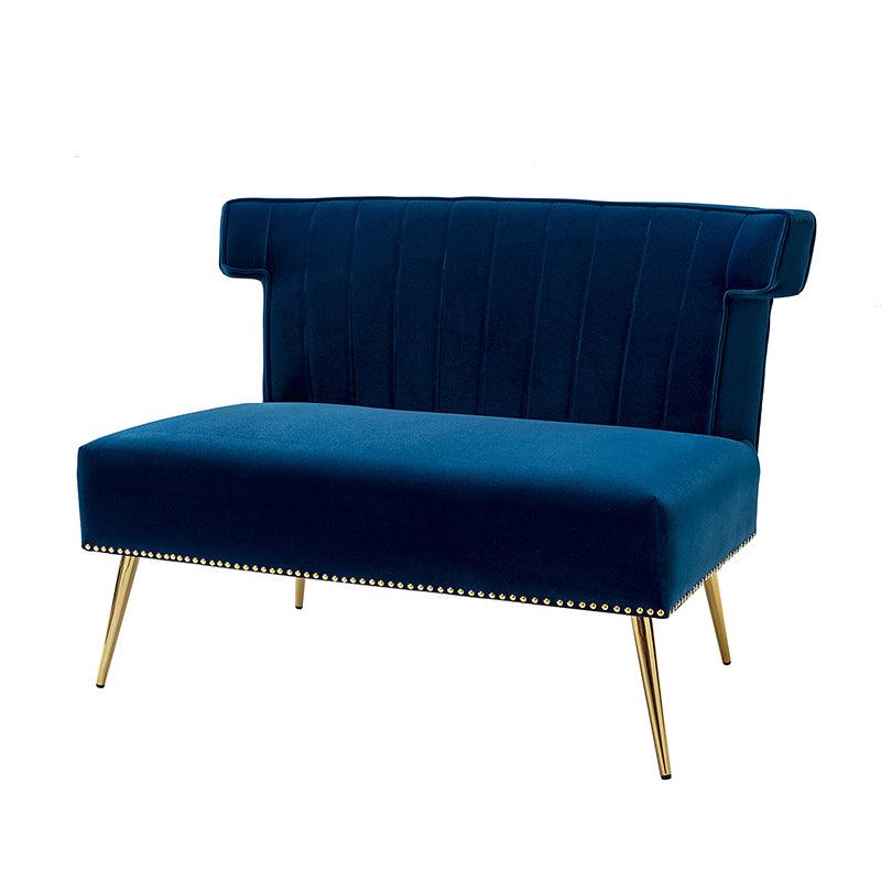 Megara Velvet Armless Wingback Loveseat