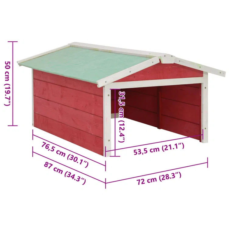 VidaXL Lawnmower Shed Automower Cover Patio Robot Mower Shelter Solid Firwood