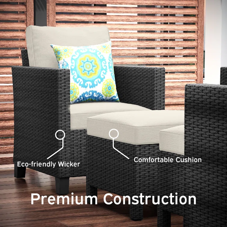 5 - Person Outdoor Seating Group with Cushions