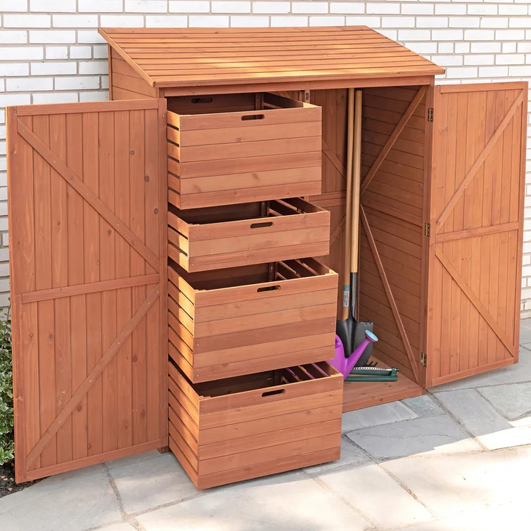 5 ft. W x 2.5 ft. D Solid Wood Lean-To Storage Shed