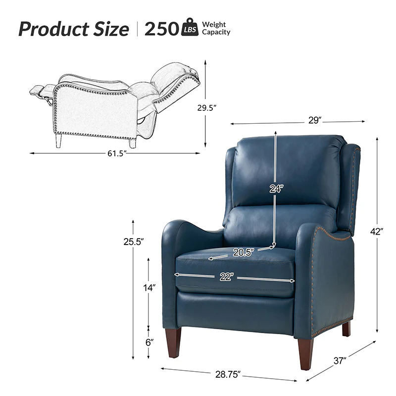 Deliat Genuine Leather Rocker Recliner