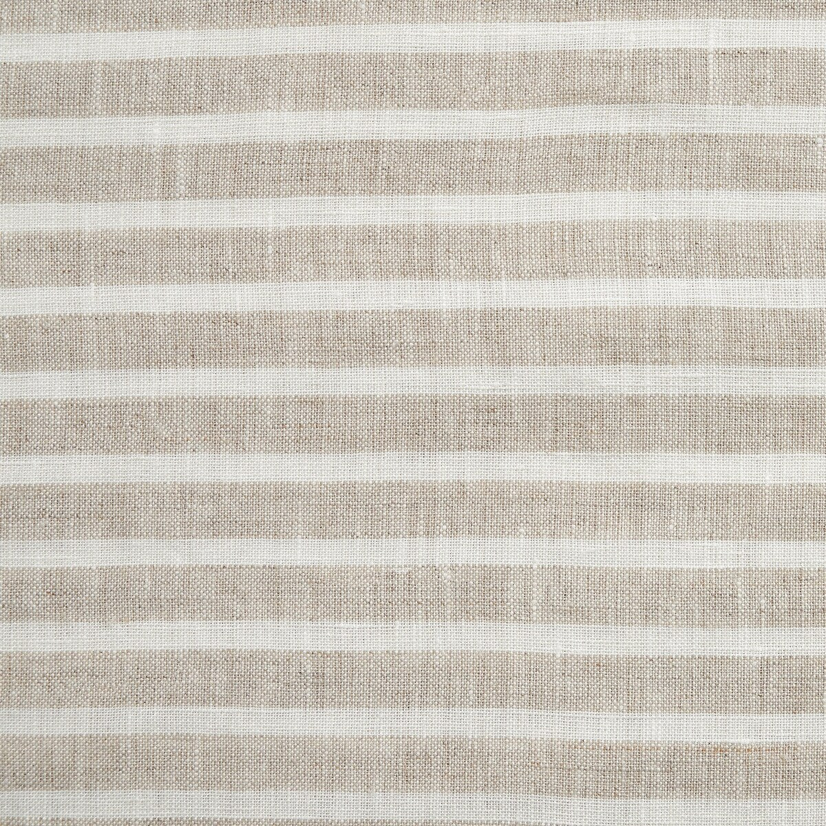 HiEnd Accents 100% French Flax Linen Natural Railroad Stripe Reversible Euro Sham, 27
