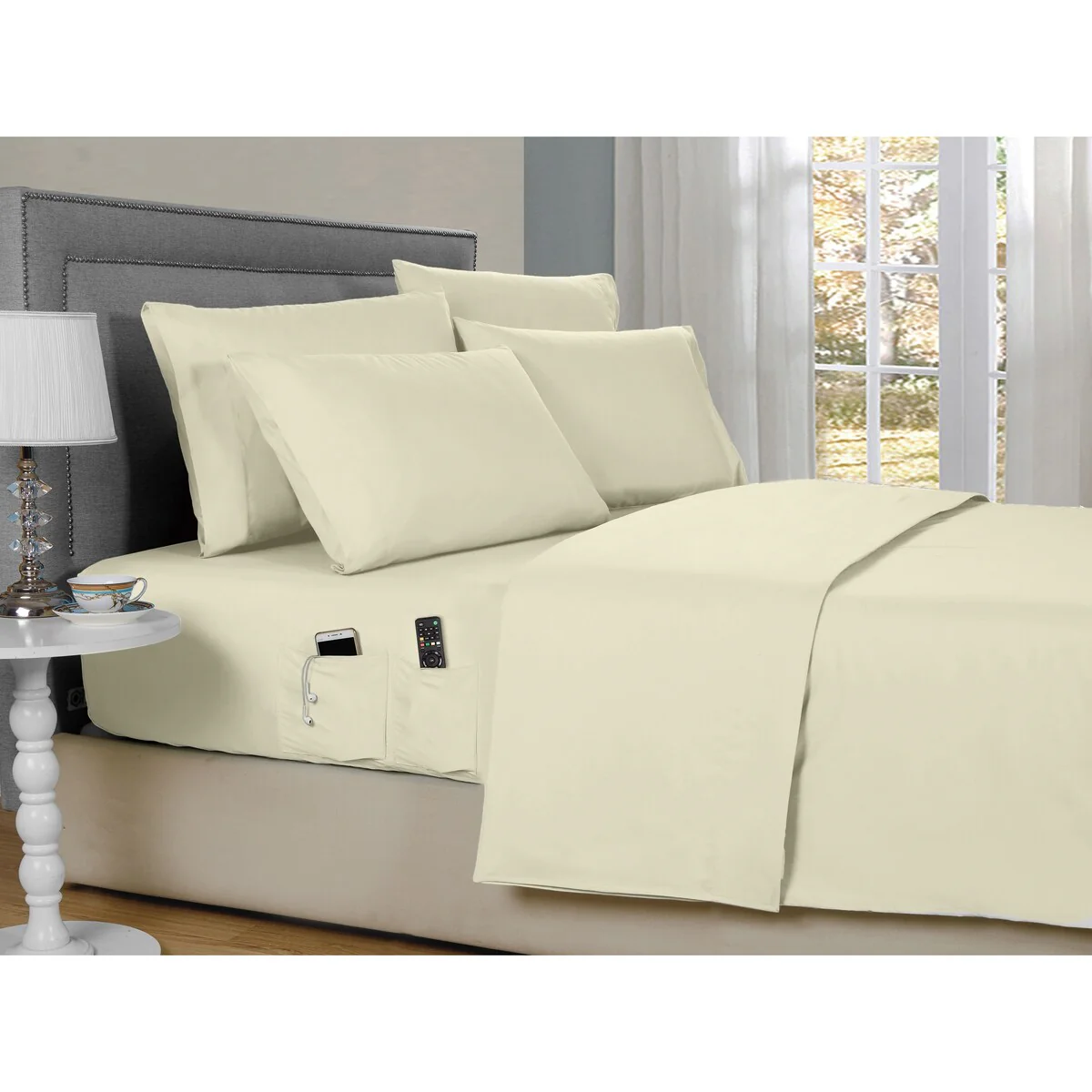 Kathy Ireland 6-Piece Smart Sheet Sets w/ Side Pocket