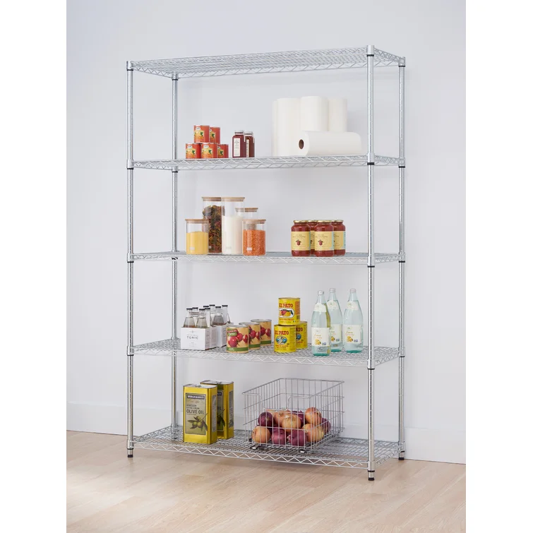 48" W x 18" D x 72" H 5 Tier Wire Shelving