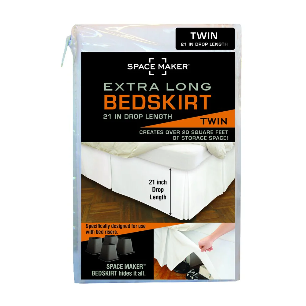 Space Saver Tailored Underbed Storage 21-inch Bedskirt