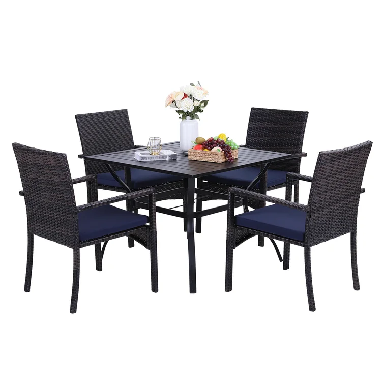 Alyah 4 - Person Square Outdoor Dining Set with Cushions