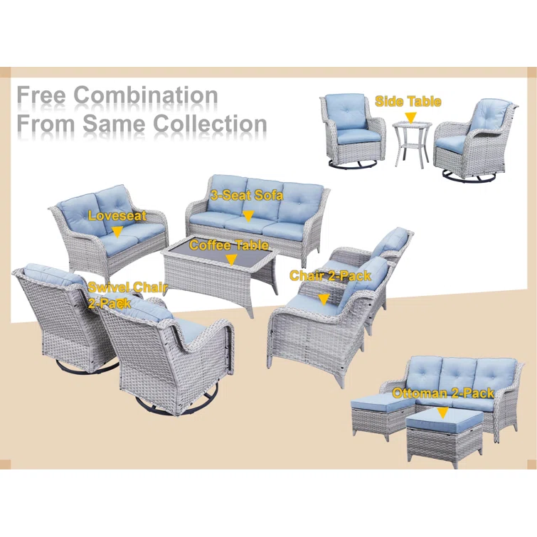 Carolina 5 - Person Outdoor Seating Group with Cushions