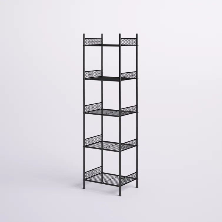 Moffitt 57" H x 12.6" W x 16.3" D 5 Tier Wire Shelving Unit Metal Storage Organizer Rack
