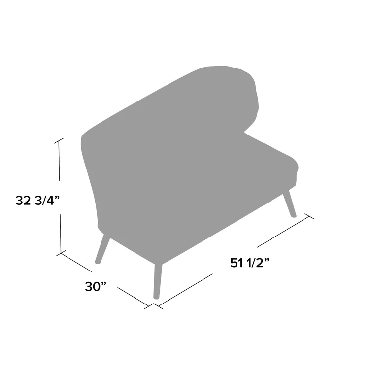 Emil 51.5'' Upholstered Settee