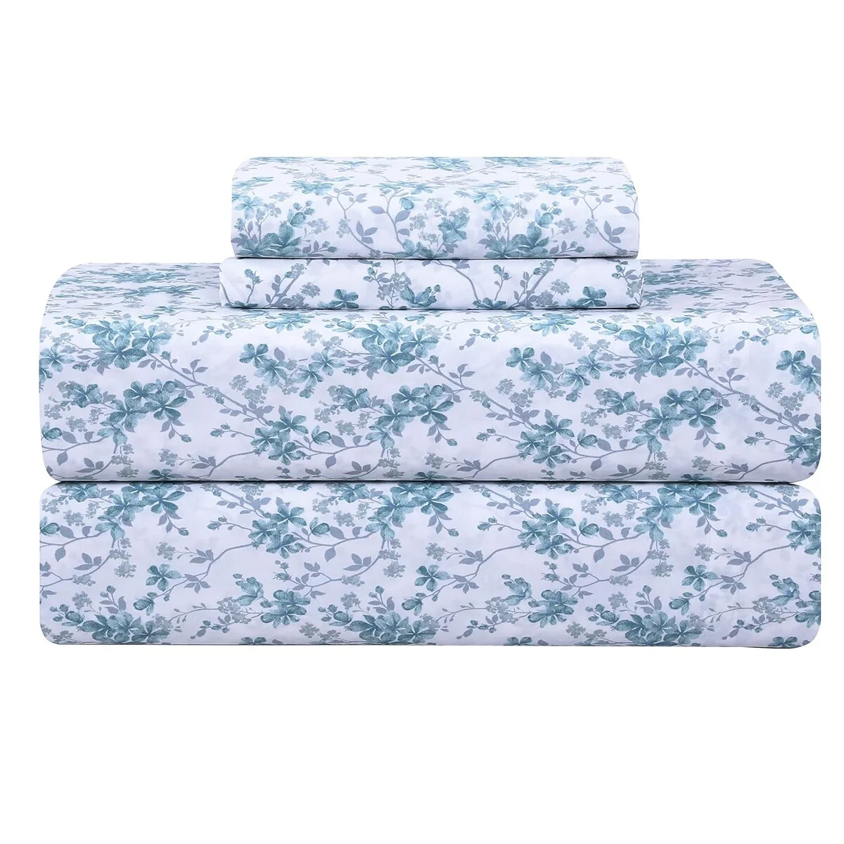 Feather and Stitch 300 Thread Count Percale Weave Cotton Sheet Set