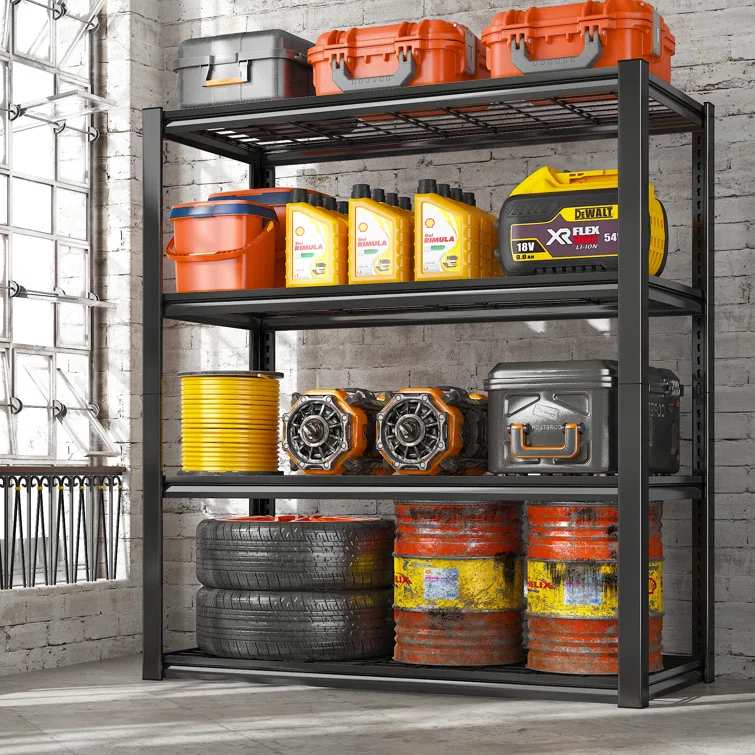 Lytarra Heavy Duty Garage Shelving Unit Storage Shelves for Garage Kitchen 4 Tiers