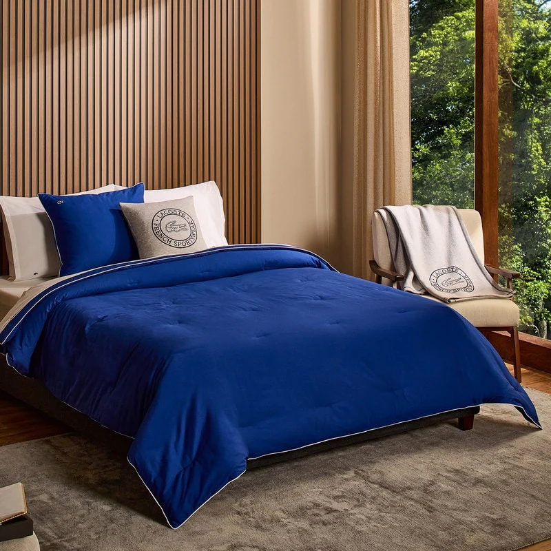 Lacoste Tiebreak 3-Piece Percale Cotton Comforter Set