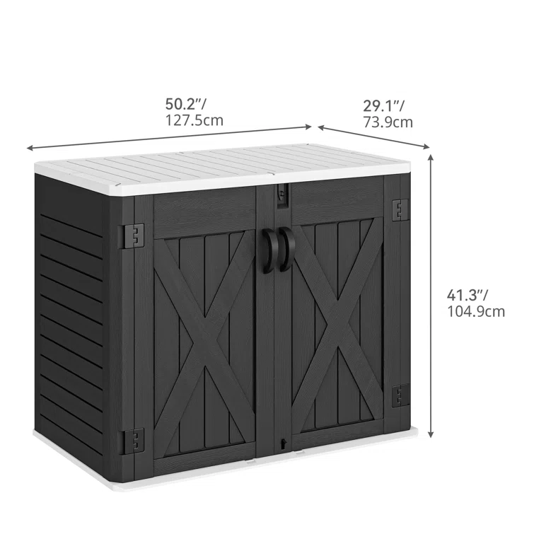 4.25 ft. W x 2.4 ft. D Metal Horizontal Storage Shed
