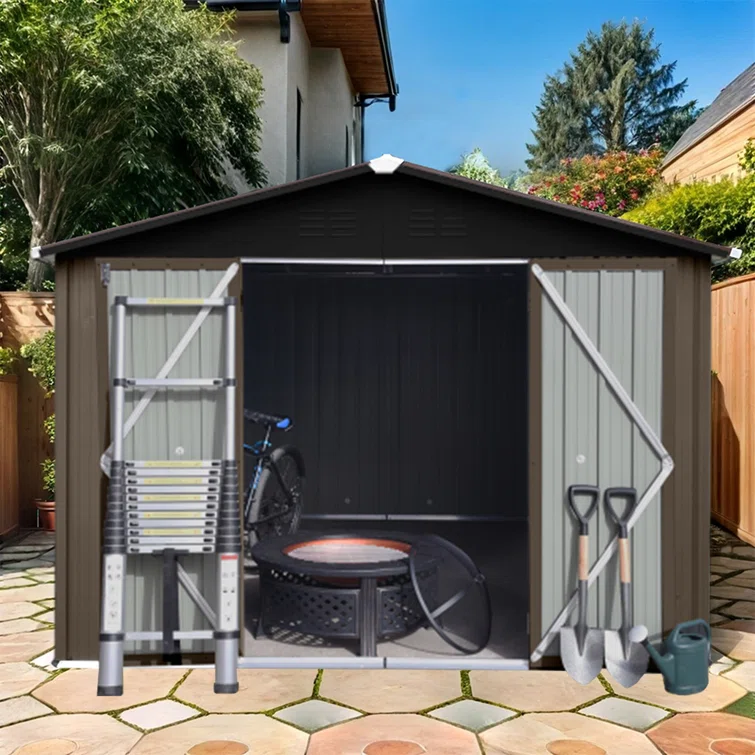 8 ft. W x 10 ft. D Metal Storage Shed