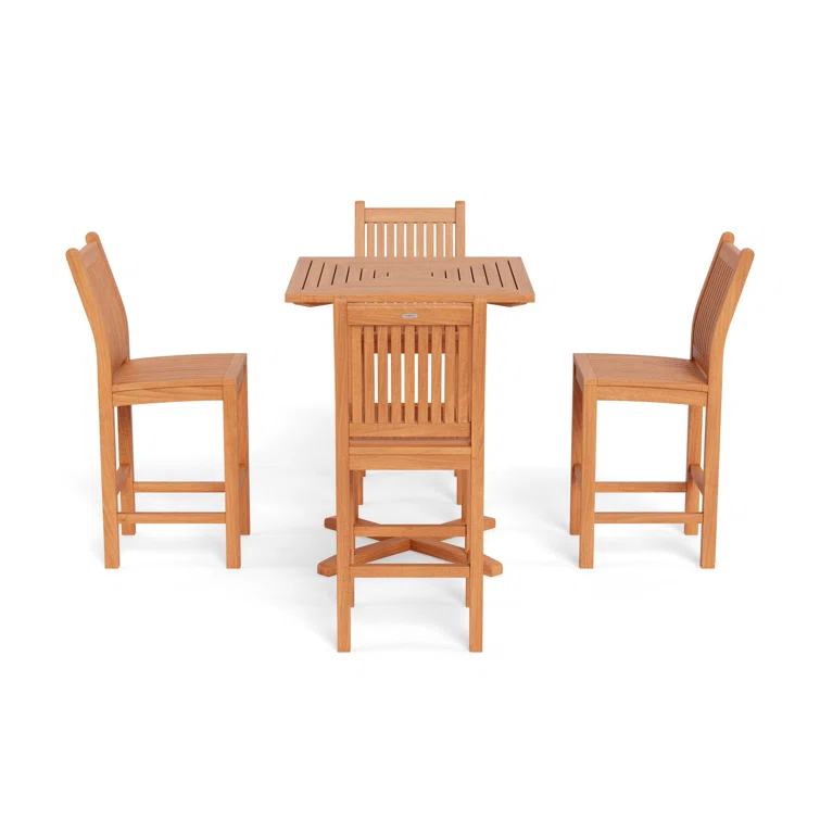 4 - Person Rectangular Teak Outdoor Dining Set