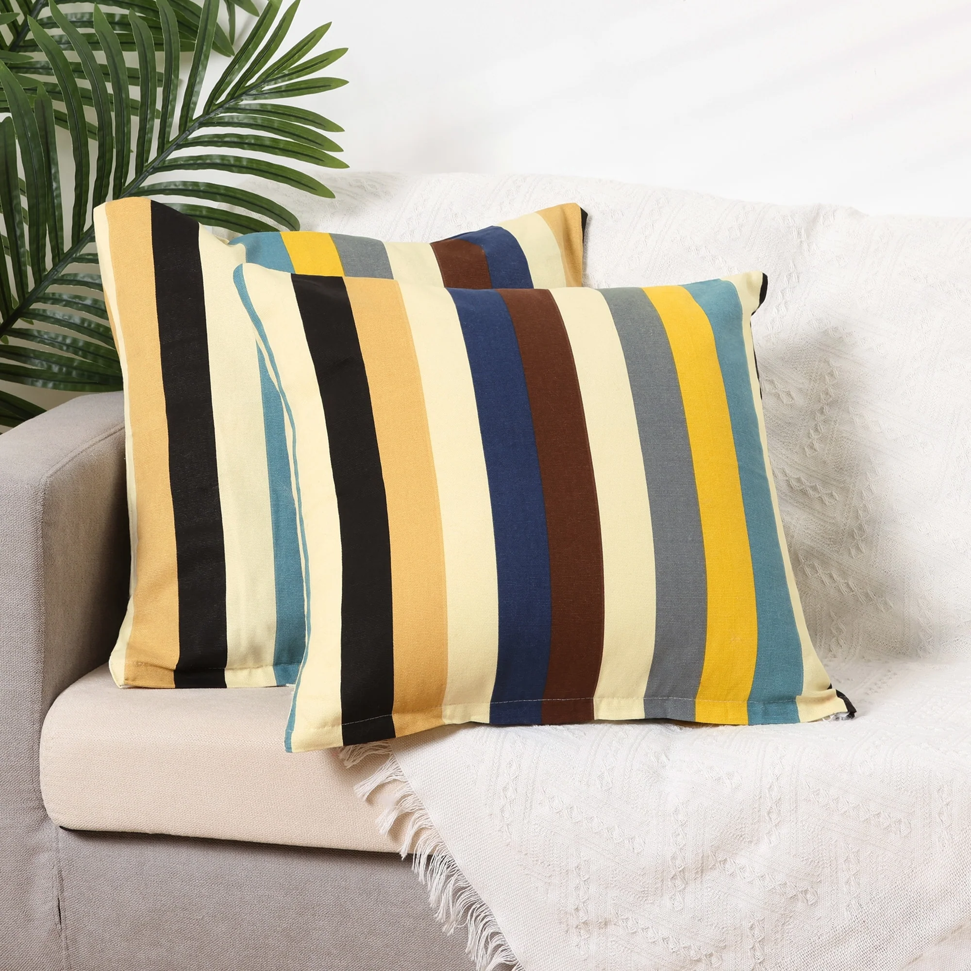 Pack of 2 Cute Pattern Throw Pillow Covers Home Decor Boho Pillow Cover