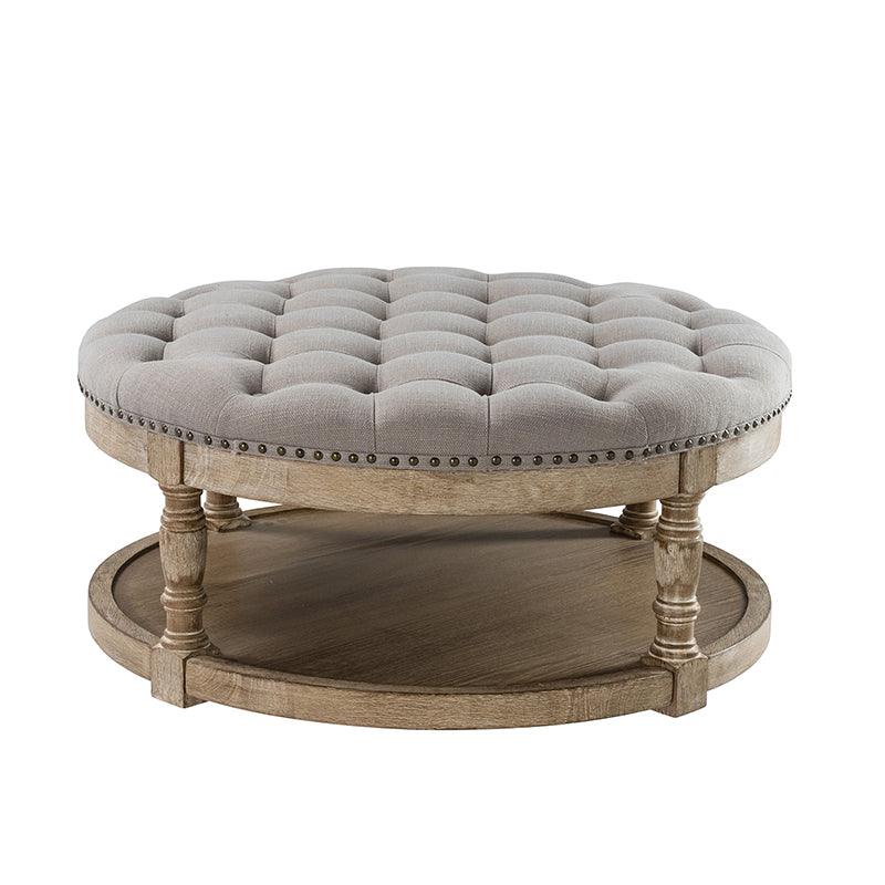 Danilynn Tufted Round Cocktail Ottoman Coffee Table