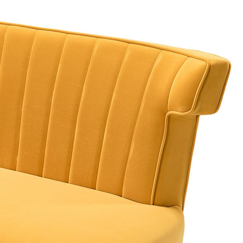 Megara Velvet Armless Wingback Loveseat