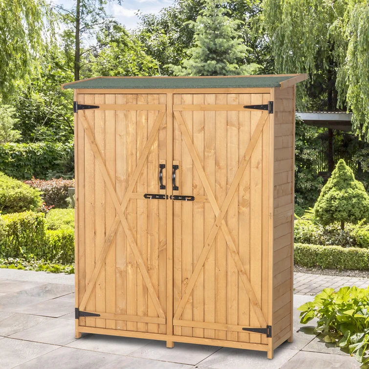 4. ft. 59 in. W x 1 ft. 64in. D Solid Wood Lean-To Tool Shed