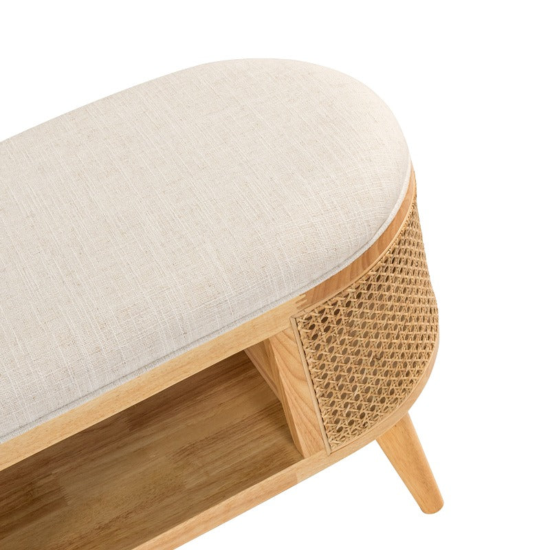 Myrna Cane Storage Bench