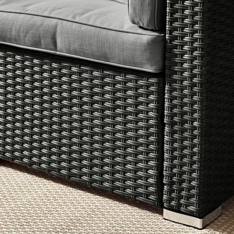 Miacomet Modular Garden Sofa and Table PE Rattan for Modern Gardens and Patios (Cover Included)