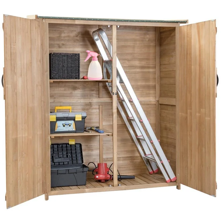 4. ft. 59 in. W x 1 ft. 64in. D Solid Wood Lean-To Tool Shed