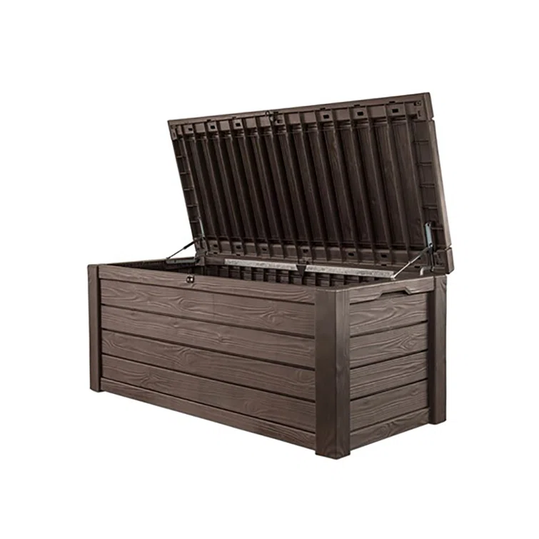 Keter Westwood 150 Gallon Large Durable Resin Outdoor Storage and Organization Deck Box For Patio Furniture and Supplies