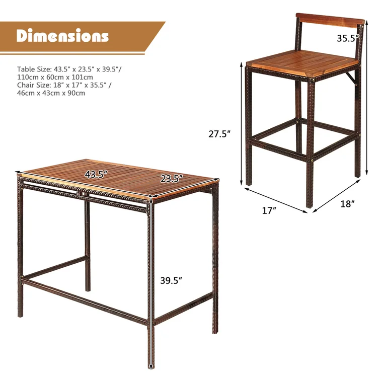 Sensabaugh 2 - Person Rectangular Outdoor Dining Set