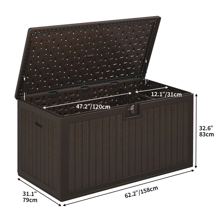 Balconera 62.20'' W 230 Gallons Resin Lockable Deck Box