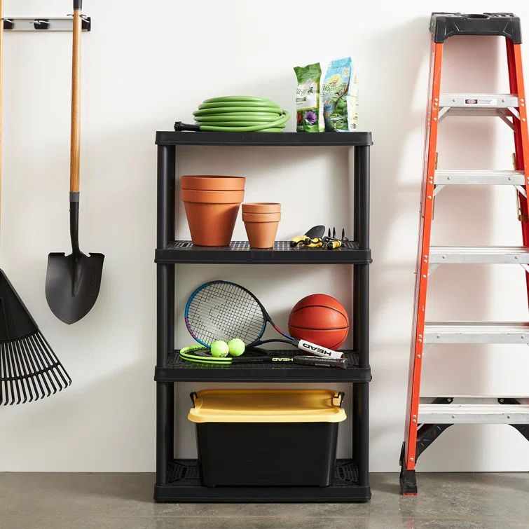 Millani 32'' W Plastic Shelving Unit
