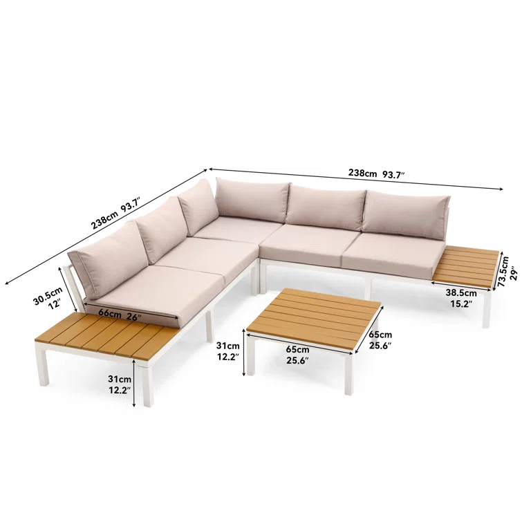 Antavion 6 - Person Outdoor Seating Group with Cushions