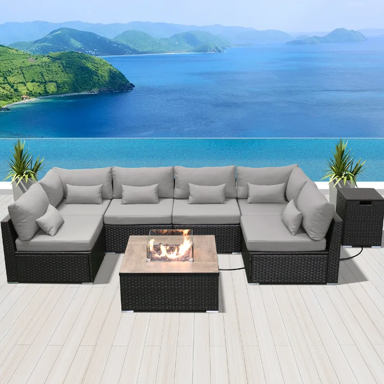 Petrina 6 - Person Outdoor Seating Group with Cushions