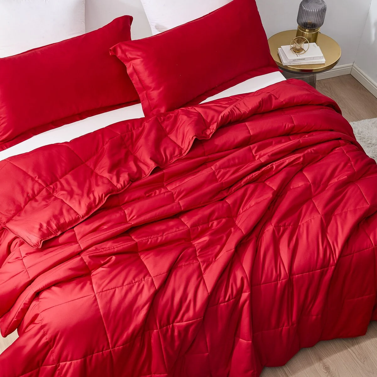 Menopleasing - Coma Inducer? Oversized Cooling Comforter Set - Barbados Cherry