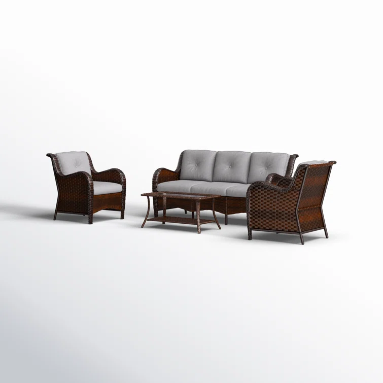 Altider 5 - Person Outdoor Seating Group with Cushions<!-- --> <!-- -->(Set of 4)