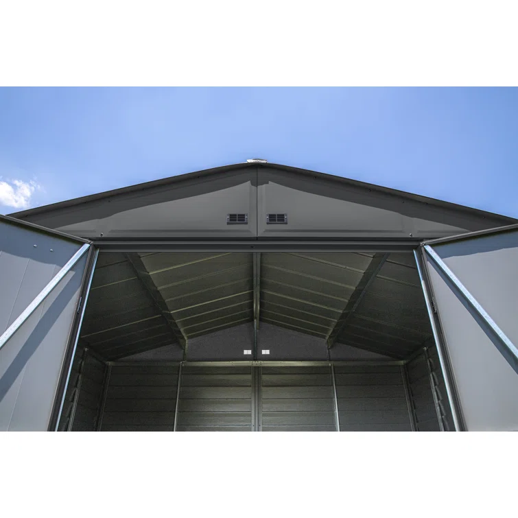 10 ft. W x 14 ft. D Steel Horizontal Storage Shed