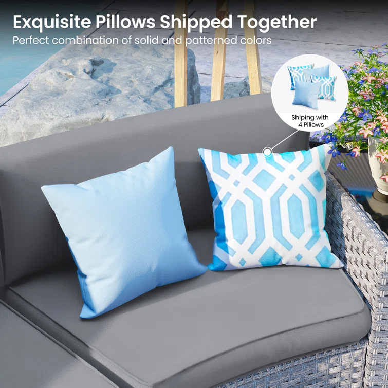 Arijit 6 - Person Outdoor Seating Group with Cushions