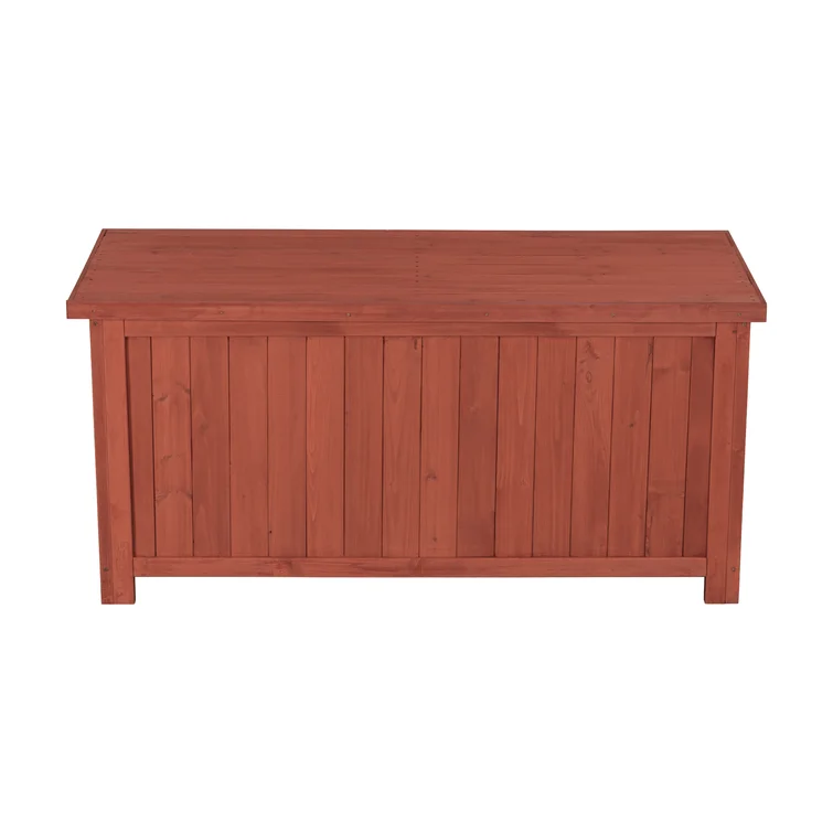 Leisure Season 50'' W 12 Gallons Water Resistant Solid Wood Deck Box in Brown