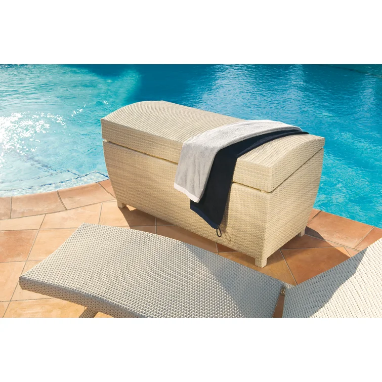 Les Jardins Duna 60'' W 145 Gallons Water Resistant Wicker Deck Box