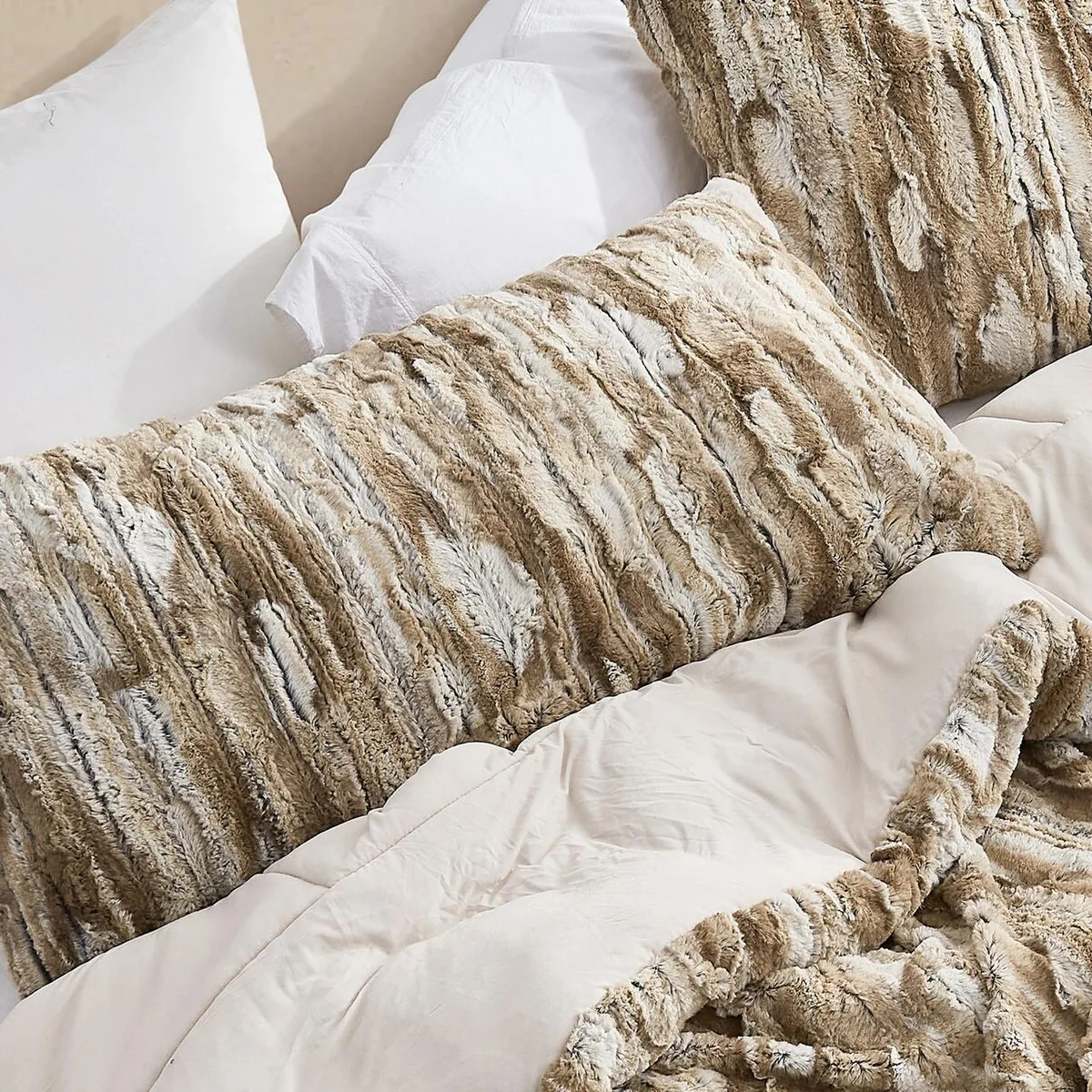 Snowy Terrain - Coma Inducer® (with Butter) Pillow Sham (2-Pack) - Snowfield Earthtone Brown