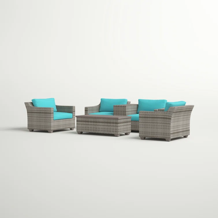 Bannister 4 - Person Outdoor Seating Group with Cushions