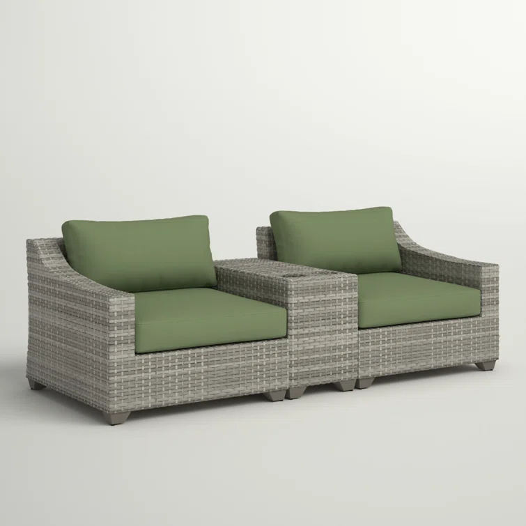 Bannister 2 - Person Outdoor Seating Group with Cushions