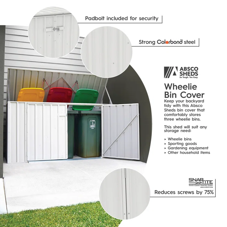 Utility 7 ft. W x 3 ft. D Galvanized Steel Storage Shed