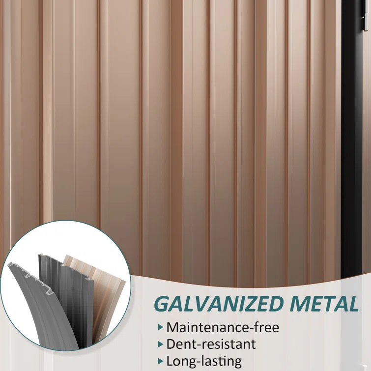 7.8 ft. W x 6 ft. DMetal Storage Shed